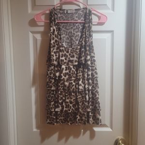 Multi Layered Ruffle top, leopard Print
